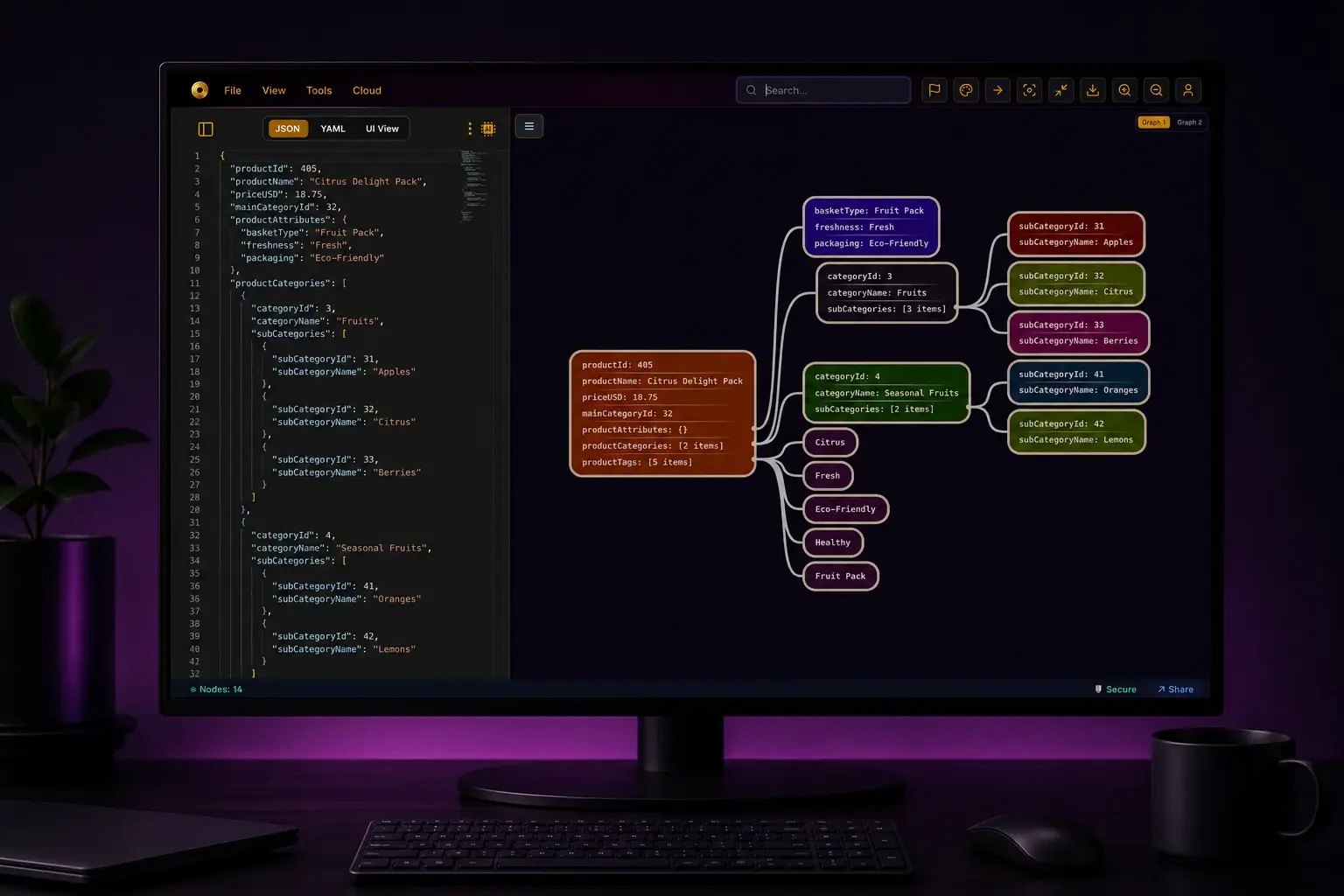 JSON Viewer Ambient Background